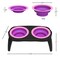 Pet Adobe Elevated Pet Bowls with Non-Slip Stand for Food and Water, Dogs / Cats 16-ounce Each, Pink 986153RPH - alternate 3